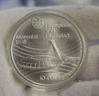 1976 $10  Unc  Silver Canada Olympic Coin/Stadium — photo 1