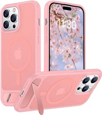 Temdan Magnetic Compatible with iPhone 14 Pro Case, Built-in Invisible Kickst...