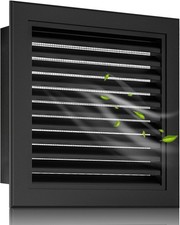 Ventilación a dos aguas de aluminio de 18" x con pantalla - apertura de 16 x 16, negro