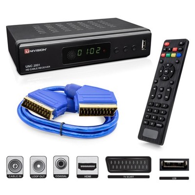 HD DVB-C Kabel Receiver Aufnahme & TimeShift HDMI SCART digitaler Kabelreceiver