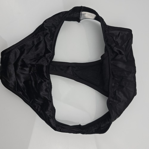 Lane Bryant Intimates Black Nylon Thong Panty 18/20 Second Skin Satin READ - Picture 4 of 6