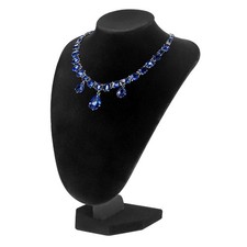 Soporte de exhibición de collar de terciopelo negro soporte para busto de joyería organizador de cadena de 8,5 pulgadas