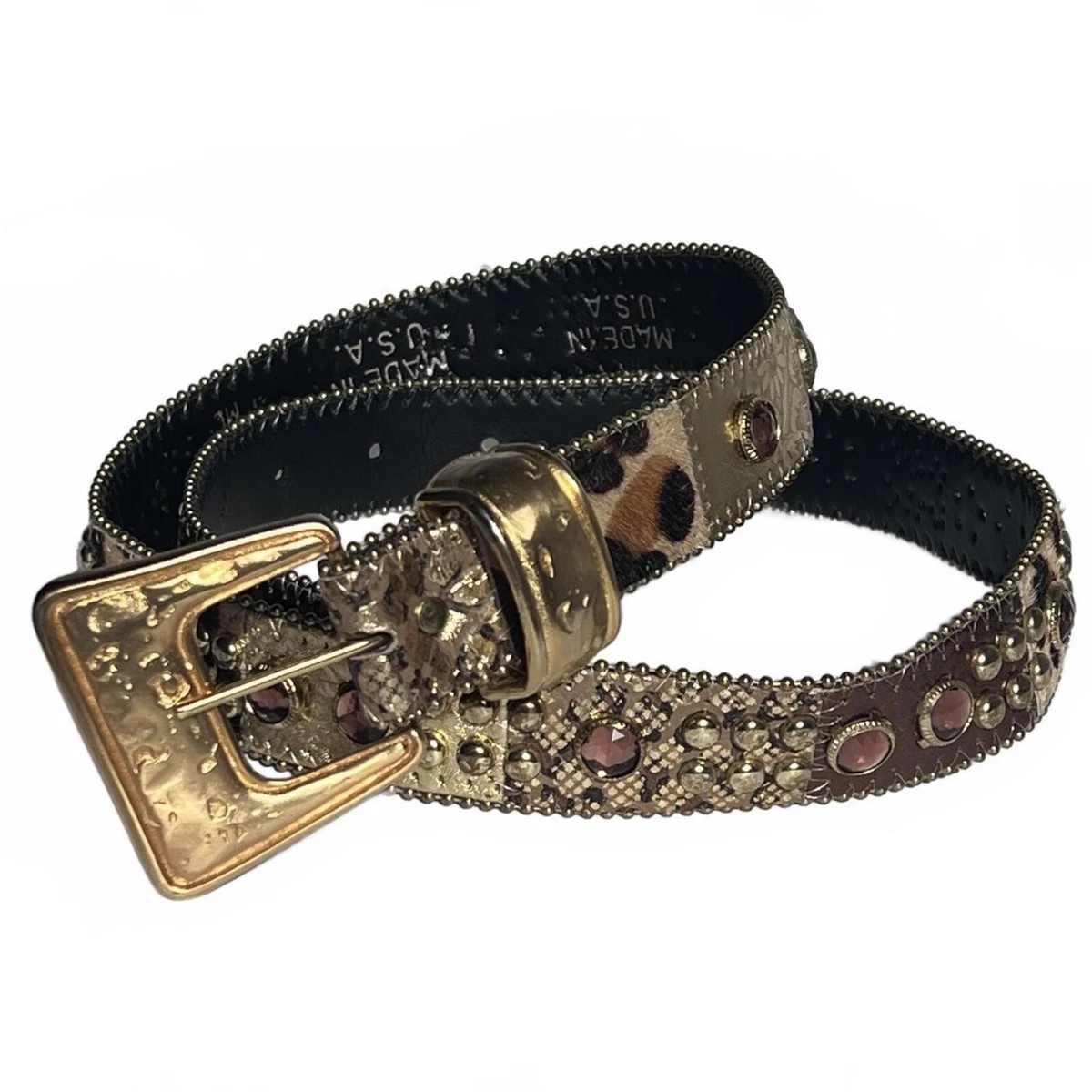 Animal Print Leopard Gold Belts for Women for sale | eBay