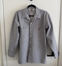 Ben Davis Hickory Stripe Long Sleeve Button Up Work Shirt Men&rsquo;s Medium NWOT