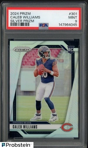 Caleb Williams 2024 Prizm #301 Silver Prizm Bears RC Rookie PSA 9 MINT