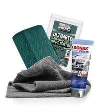 Kunststoffpflege Set SONAX XTREME KunststoffGel Außen 250ml Applikator Tuch