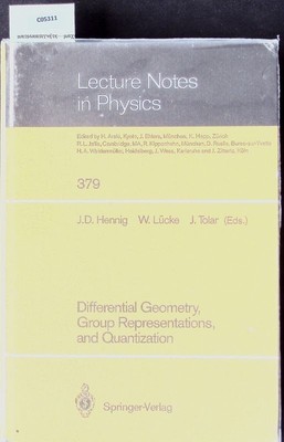 Differential geometry, group representations, and quantization. Hennig, Jörg-Die