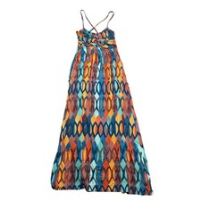 Maeve XS Anthropologie Sundress Maxi Rayon Blend Lined Colorful