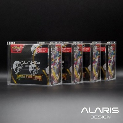 4x Acrylic Case for Pokemon Booster Box magnetic UV protection US Seller!