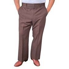 Vintage Levi's Men’s Panatela Pants Bootcut Brown Polyester Talon Zipper 38x29