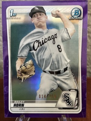 2020 Bowman Draft - Chrome Bailey Horn #BD-164 Purple Refractor /250 (RC)
