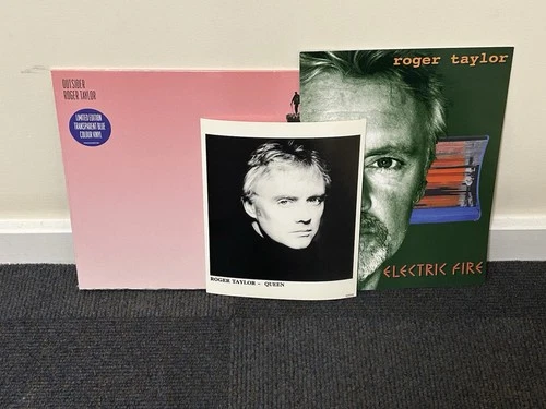 Roger Taylor Outsider Blue Vinyl Lp  + Electric Fire Official Programme Queen