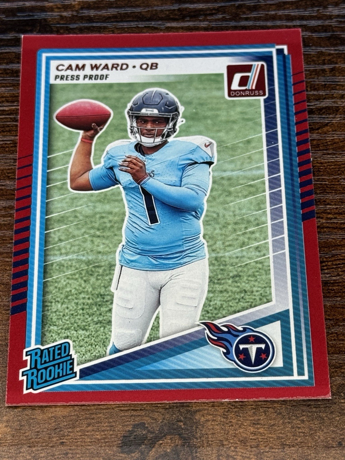 2025 Panini Donruss Cam Ward #350 Red Press Proof Rated Rookie RC