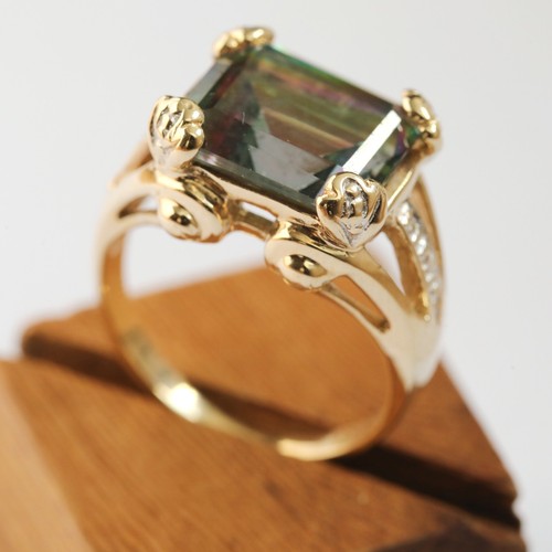 Topaz Solitaire with Accents Ring