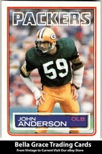 1983 Topps John Anderson #75 Green Bay Packers Rookie NFL Football
