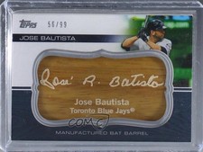 2010 Topps Update Manufactured Bat Barrels 56/99 Jose Bautista #MBB-80 2po