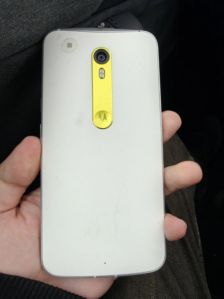 Motorola XT1575 Moto X Pure Edition 64 GB blanco/champán desbloqueado de fábrica A+ Foto 3 de 4
