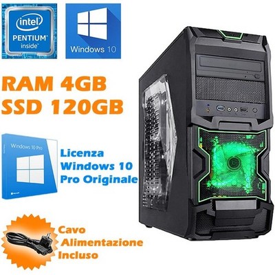 Pc Computer Desktop Zusammengebaut Pentium 4GB SSD120GB Windows 10 Pro