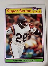 1981 Topps Football Card 457 Ahmad Rashad Super Action 
