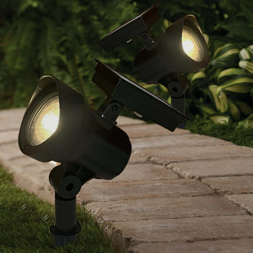 Solar Powered LED Landscape Spot Light, Black, 30 Lumens - Picture 2 of 5
