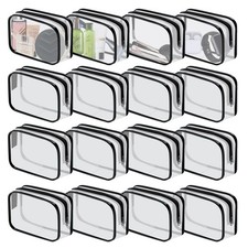 16 Pieces Clear Cosmetic Bags PVC Clear Makeup Bags TSA Approved Toiletry Bag...