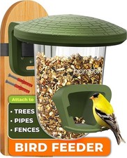 Outdoor Small Bird Feeder for Fences, Trees, Perch Pod Mountable Bird Feeder 
