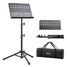 Sheet Music Stand-Metal Professional Portable Perforated Music Stand 32-56inch