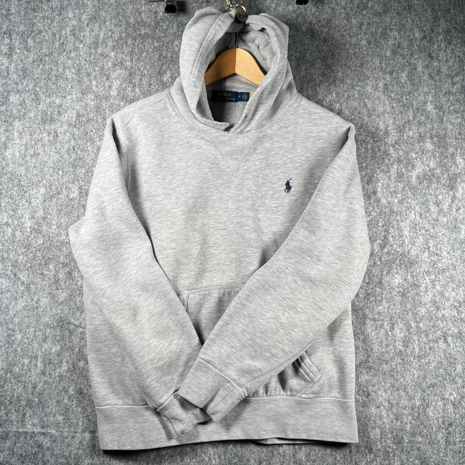 Polo Ralph Lauren Felpa con Cappuccio Uomo Medium The RL Fleece Hoodie Andover Heather Pony