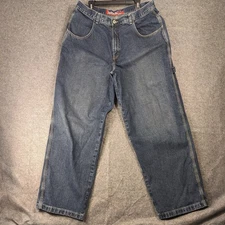 Vintage 2000s Y2K JNCO Crown Baggy Jeans  40x34 Blue Denim Mens Skate Grunge Sk8