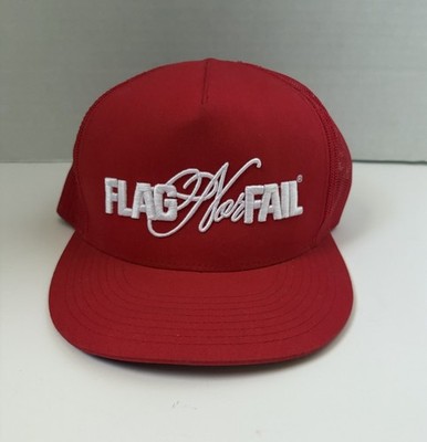 Flag Nor Fail Snapback Hat Red Trucker Anchor Classics Gym Fitness Clean