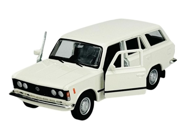Welly Fiat 125P Kombi Station Wagon Weiss 1:34 Die Cast Metal Model Neu Kasten-image