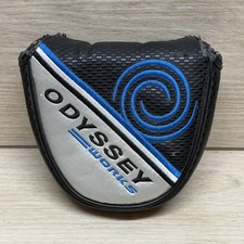 Odyssey Blade Putter Headcover PU Polyester WORKS Logo Black Silver Blue Swirl