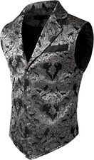 Mens Victorian Suit Vest Steampunk Gothic Waistcoat
