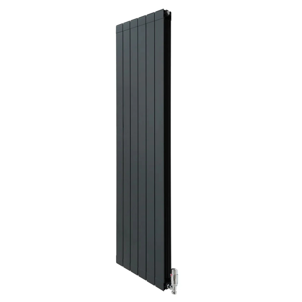 Aluminium Designer Radiator 1800mm x 475mm & TRV Chrome Valves