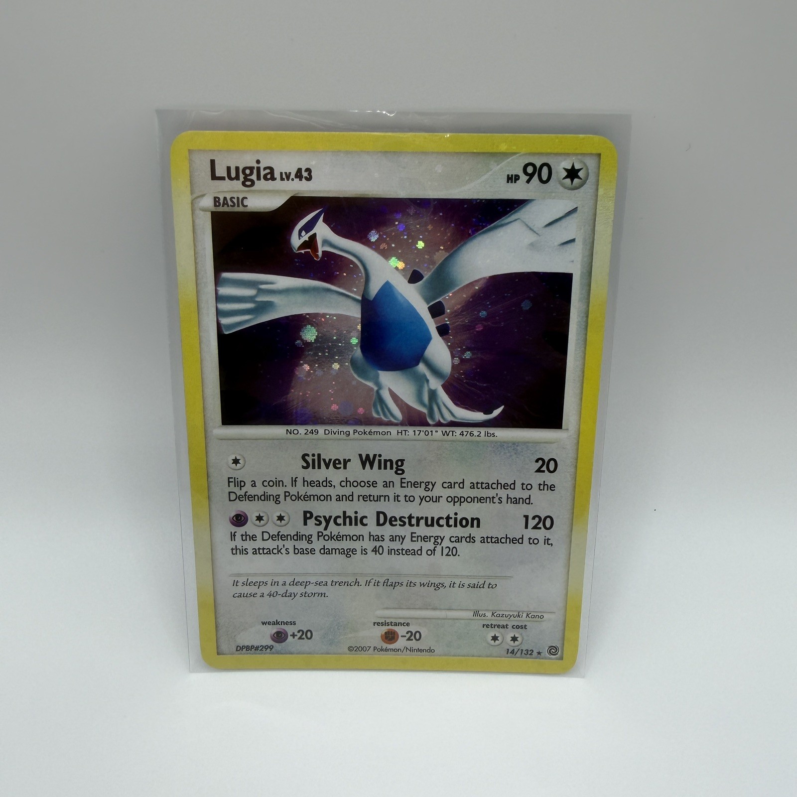 Lugia 14/132 Holo BLEED Rare Secret Wonders Pokemon Near Mint