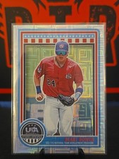 2025 Panini Stars and Stripes USA Baseball #190 Blake Bowen Mojo #'d/49