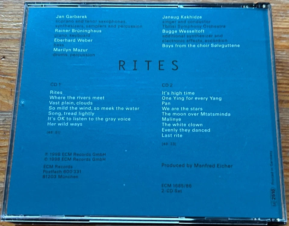 Jan Garbarek - RITES - 2CD Box Set - ECM - 1998 - EX-! - Bild 4 von 4