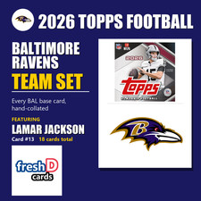 PRE-SALE - 2026 Topps Football Baltimore Ravens Team Set - Complete Hand-Collate