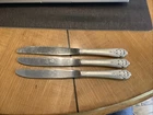 3 Queens Lace by International Sterling Silver DINNER KNIVES  9"