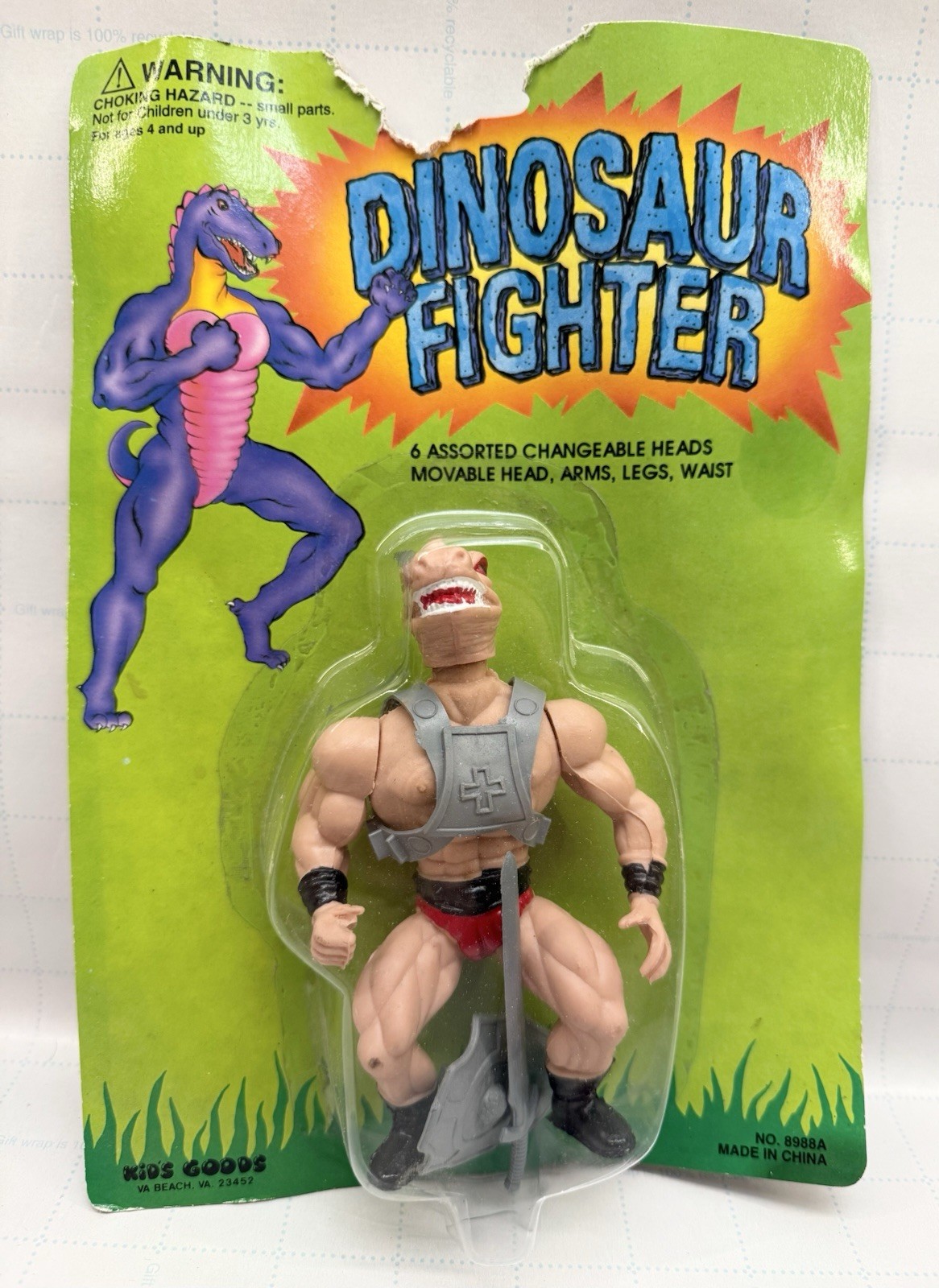 Vintage Dinosaur Fighter MOTU Galaxy KO 4” Dino Action Figure Kids Goods RARE