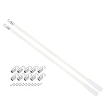 2Pcs 17" Blinds Wand Replacement Blinds Tilt Wand with Hook and Grip Silver