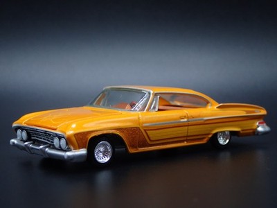 1961 61 DODGE DART PHOENIX LOWRIDER YELLOW 1:64 SCALE DIORAMA