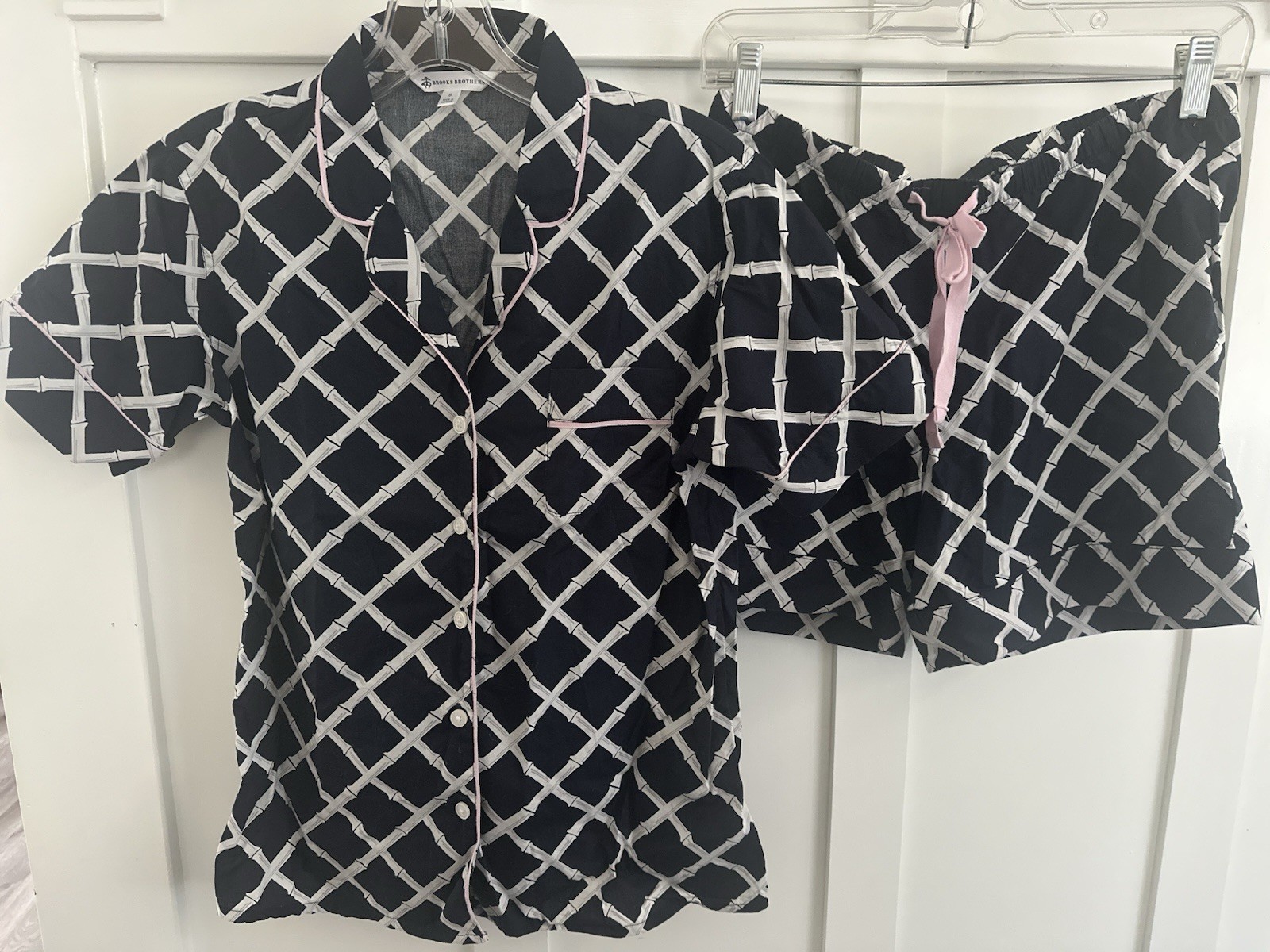Brooks Brothers Lattice Print Pajama Set Women’s Size S NWOT