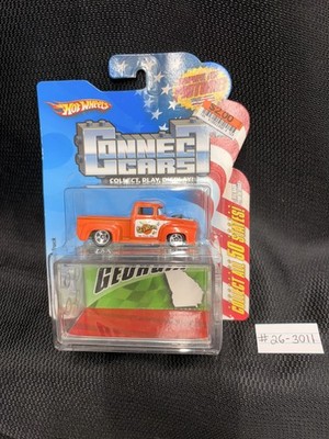 2008 Hot Wheels Connect Cars 1956 Custom Ford Pickup Truck Georgia Peach State