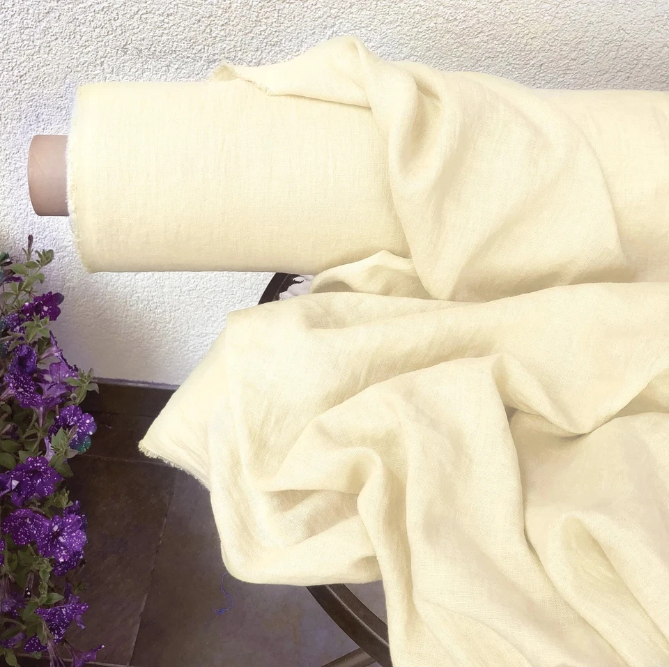 Turquoise Blue Linen Fabric by the Yard | Sewing, Dresses, Curtains & Upholstery - Image 2 of 4