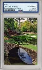 JACK NICKLAUS SIGNED MASTERS AUGUSTA GOLF COURSE PHOTOGRAPH AUTO PSA DNA COA