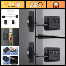 Heavy Duty Fridge Lock 2 Pack - Combination Lock for Cabinets  Drawers, No Dril