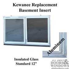 Kewanee C-310A-K-12 Aluminum Basement Window Insert Dual Pane 31x12-5/8