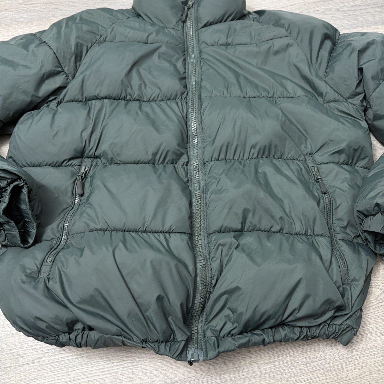 Zara water-repellent puffer jacket XL dark green 6985/303/516 thumbnail 8