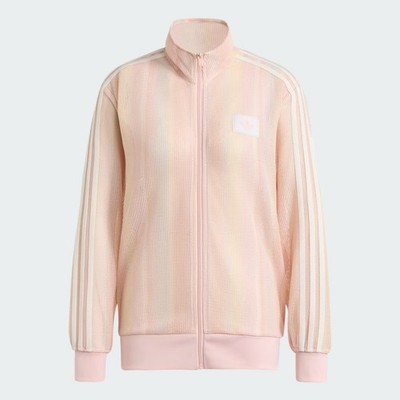 Adidas Originals Damen SUMMER GLOW KNIT FIREBIRD TRACK TOP Pink/ Multi